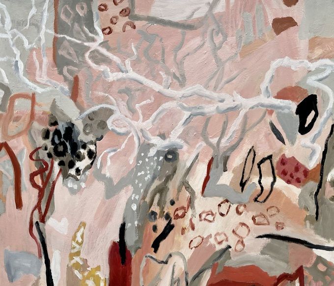 Bleached branches, oil on canvas 92 x 76 cm